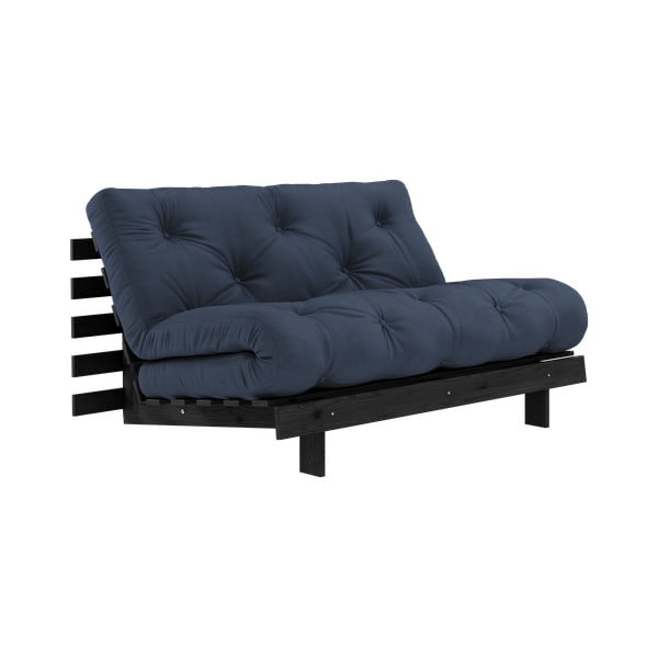 Divano letto blu scuro 140 cm Roots Black Night - Karup Design