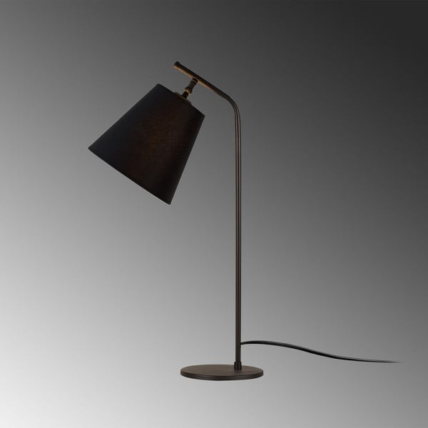Lampada da tavolo nera con paralume in tessuto (altezza totale 67 cm) Salihini – Opviq lights-image-3