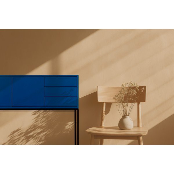 Cassettiera bassa blu 113x88,5 cm Scott - Really Nice Things-image-4