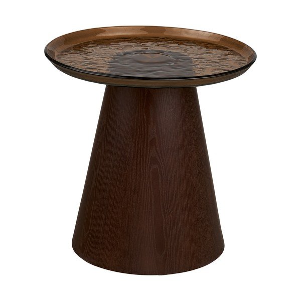 Tavolino rotondo con piano in vetro ø 50 cm Orvieto – House Nordic