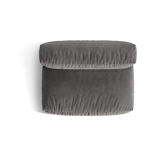 Parte divano componibile grigio (solo con parte centrale) con rivestimento in velluto Martina – Micadoni -image-3