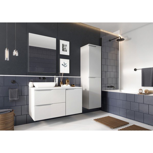 Mobile bagno alto sospeso bianco 35x137 cm Nicea - STOLKAR-image-3