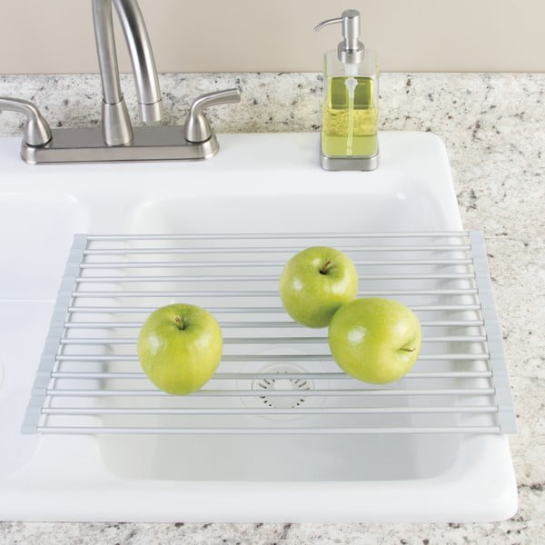 Griglia salvagoccia per lavello in alluminio, argento Metro - iDesign-image-1