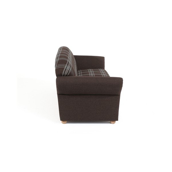 Divano a quadri marrone Corona, 202 cm - Max Winzer-image-1