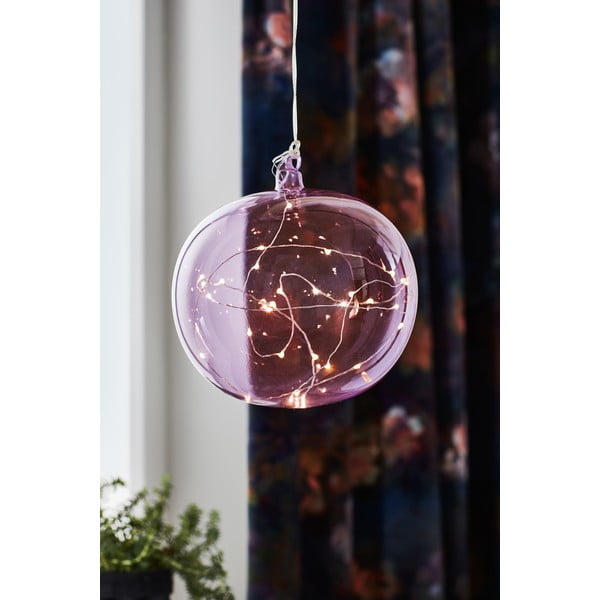 Decorazione luminosa natalizia viola da appendere ø 18 cm Lina - Markslöjd-image-1