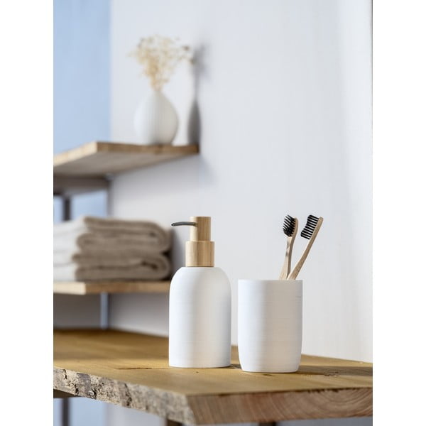 Portaspazzolino bianco opaco in poliresina Altavalle – Wenko-image-1