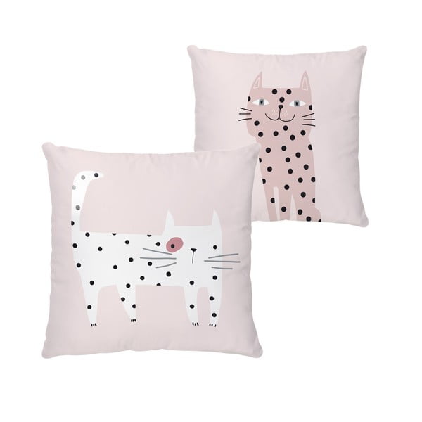 Cuscino per bambini in raso di cotone 45x45 cm Meow Meow – Butter Kings