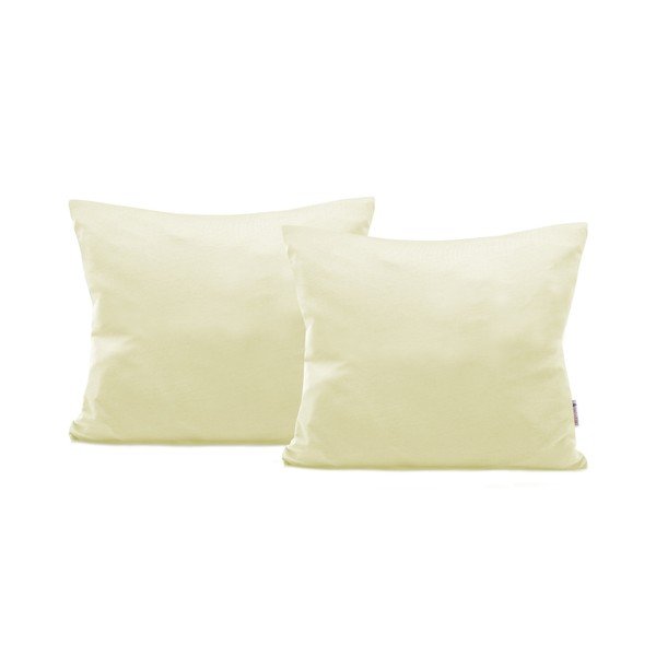 Set di 2 federe in cotone crema Crema Ambra, 50 x 60 cm - DecoKing