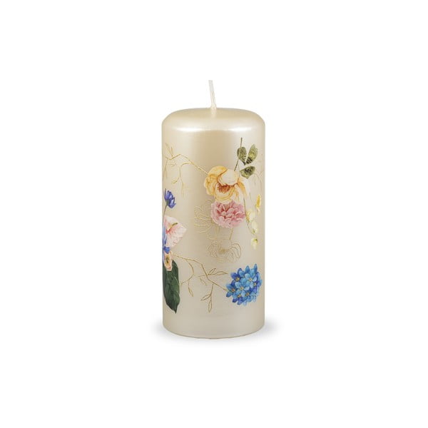 Candela beige, tempo di combustione 73 h Flower Paradise - Unipar