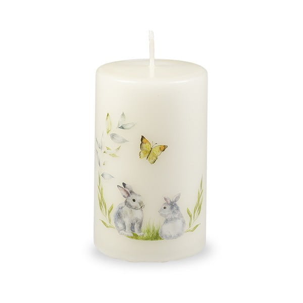 Candela bianca Easter Bunny, tempo di combustione 40 h Sweet Easter - Unipar