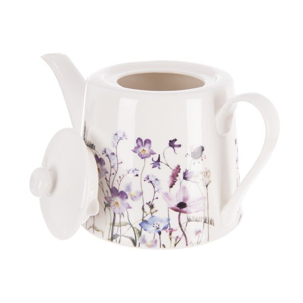 Teiera bianca/viola in porcellana 1 l Louka – Orion-image-2