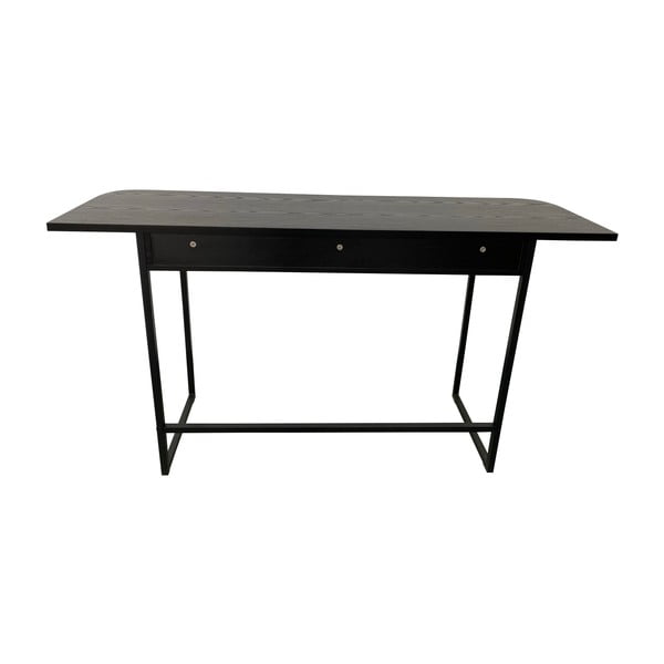 Tavolo consolle nero con effetto frassino 40x140 cm Darlington – Actona-image-4