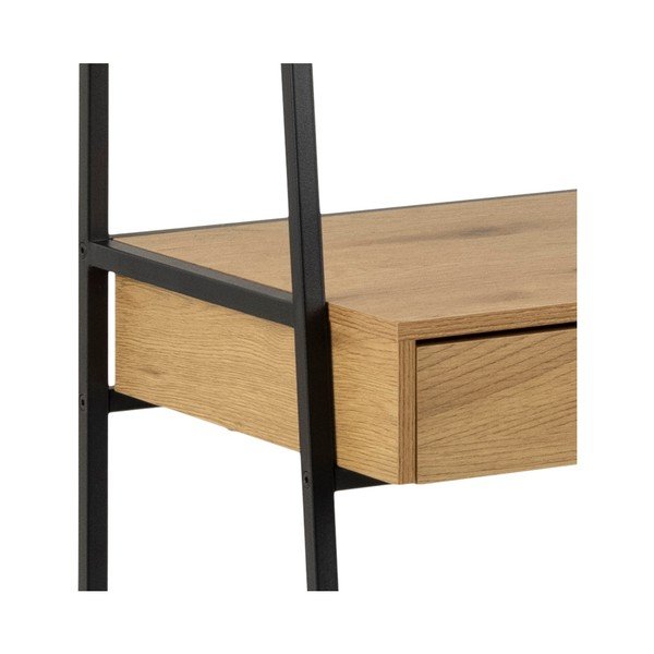 Libreria nera in rovere 77x175 cm Seaford - Actona-image-4