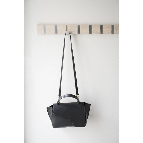 Attaccapanni in legno di quercia laccato opaco con 6 ganci Confetti - Rowico-image-4