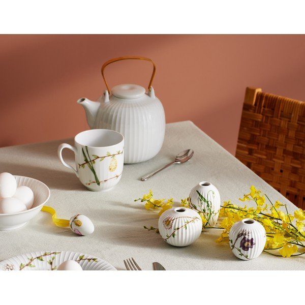 Vasi in porcellana bianca dipinti a mano in set di 3 pezzi Hammershøi - Kähler Design-image-1