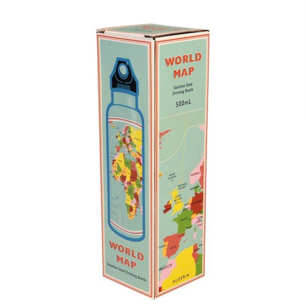 Bottiglia da viaggio in acciaio inox World Map - Rex London-image-3