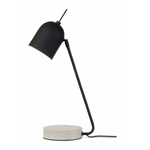 Lampada da tavolo nera e grigia con paralume in metallo (altezza 57 cm) Madrid - it's about RoMi