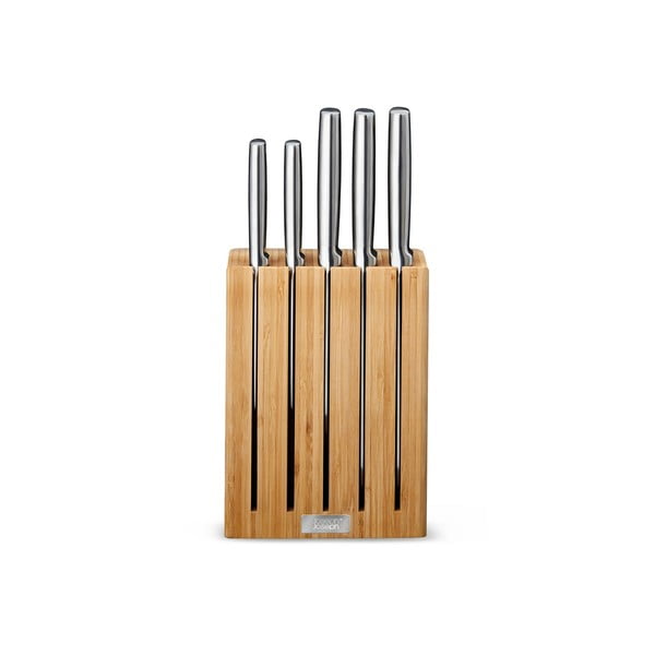 Set di coltelli con lama in acciaio inox e supporto 5 pz Elevate Bamboo – Joseph Joseph