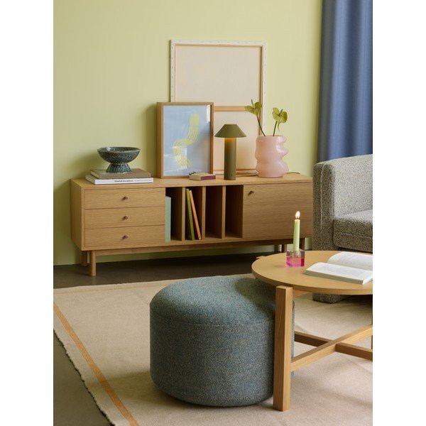 Credenza di colore naturale con effetto rovere 140x50x37 cm Nobby – Hübsch-image-1