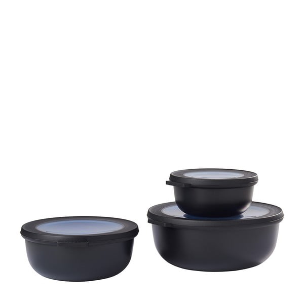 Scatole per alimenti in set da 3 Nordic black - Mepal