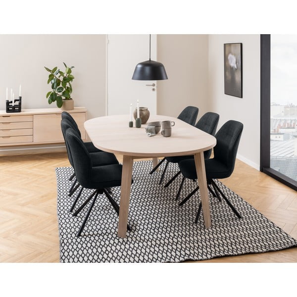 Tavolo da pranzo rotondo pieghevole con piano in rovere ø 120 cm A-Line - Actona-image-2