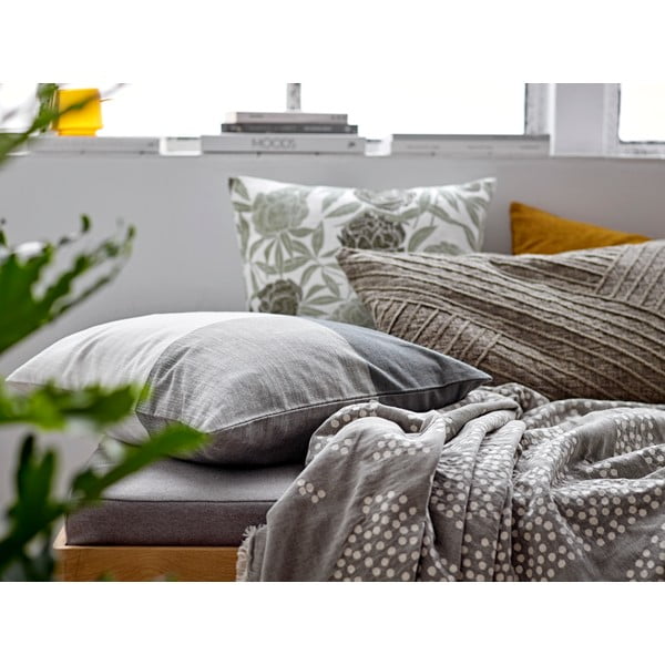Coperta in cotone grigio Maja, 130 x 170 cm Mosaic - Södahl-image-1