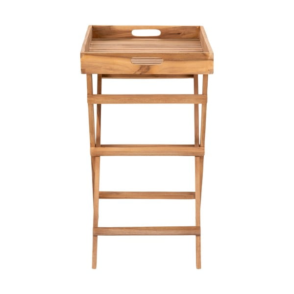 Tavolino di servizio da esterno in teak massiccio 29x39 cm Ronda – House Nordic-image-2