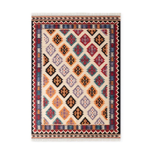 Tappeto rosso in lana reversibile/tessuto a mano 160x230 cm Kamal Kian – Nouristan