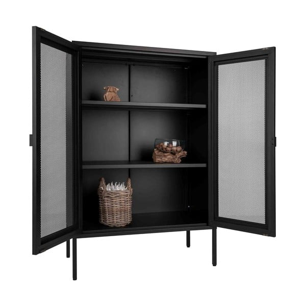 Vetrina in metallo nero 80x120 cm Melbourne - House Nordic-image-3