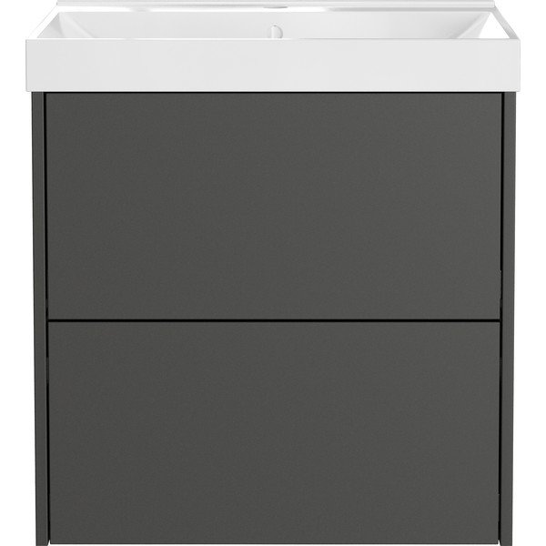 Mobile da lavabo color antracite opaco da appendere 61x65 cm Bodera – Germania-image-3