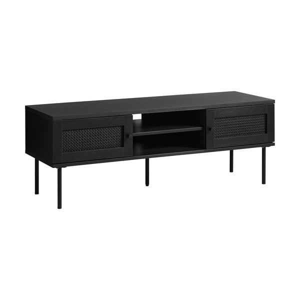 Tavolo TV nero in rovere 120x43 cm Pensacola - Unique Furniture-image-2