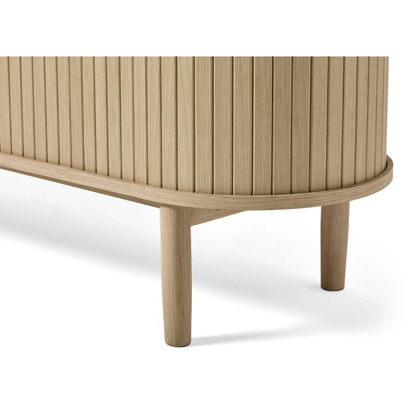 Mobile TV di colore naturale effetto rovere 180x56x40 cm Meta – Unique Furniture-image-4