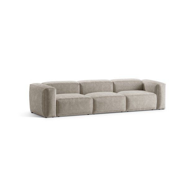 Divano beige con rivestimento in velluto a coste 364 cm Bergamo – Cosmopolitan Design-image-2