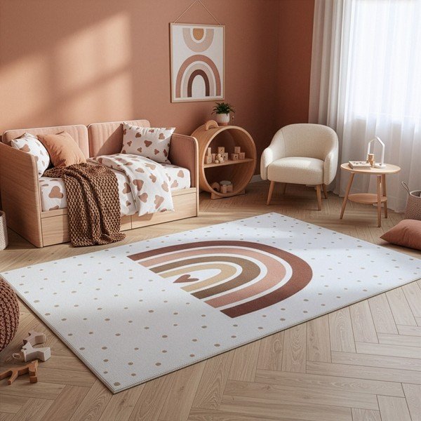 Tappeto per bambini color crema lavabile 120x170 cm Coco 1132 – Ayyildiz Carpets-image-1