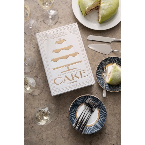 Set di forchettine da dolci bianco/argentato in acciaio inox The Essentials Cake Tools – Printworks-image-1