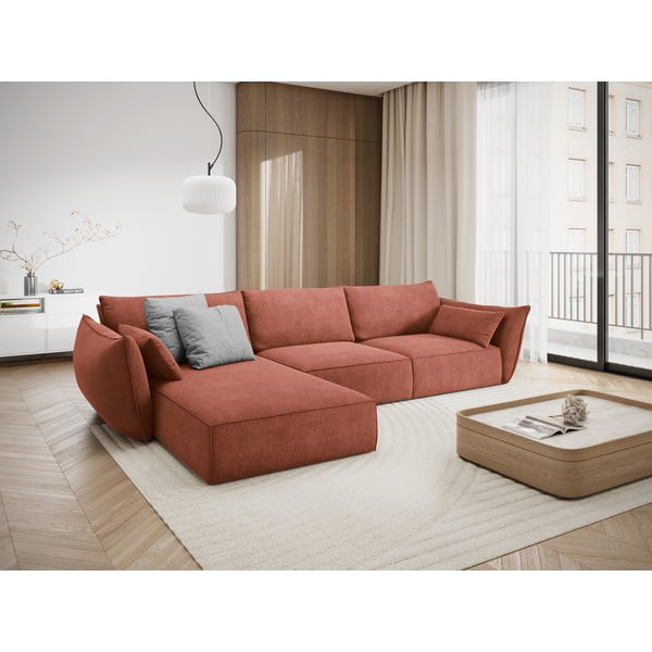Divano angolare rosso (angolo sinistro) Vanda - Mazzini Sofas-image-1