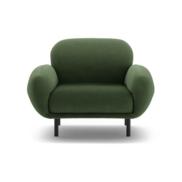 Poltrona verde con rivestimento in bouclé Poppy – Micadoni -image-1