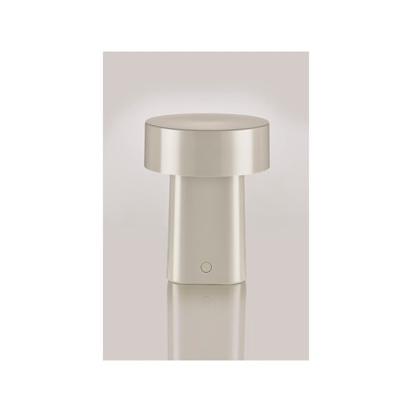 Lampada da tavolo LED greige in plastica (altezza totale 18 cm) Oblong – Zone-image-4