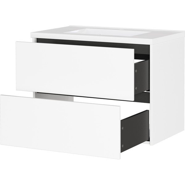 Mobile da lavabo bianco opaco da appendere 81x61 cm Bodera – Germania-image-3