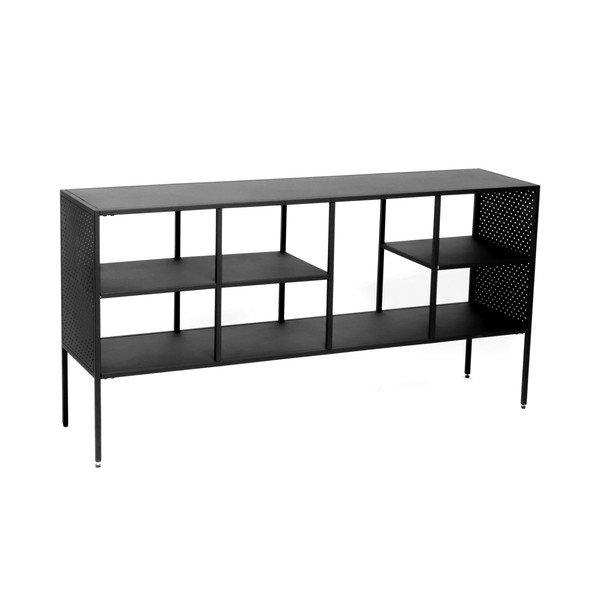 Libreria in metallo nero 140x70 cm Brooks - Canett-image-2