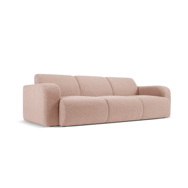 Divano rosa bouclé 235 cm Molino - Micadoni Home-image-2