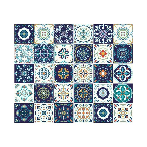 Set di 30 adesivi murali decorativi Forlì, 15 x 15 cm - Ambiance-image-2