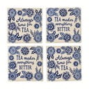 Sottobicchieri in ceramica bianco-blu in set di 4 pezzi Blue Willow - Sass & Belle