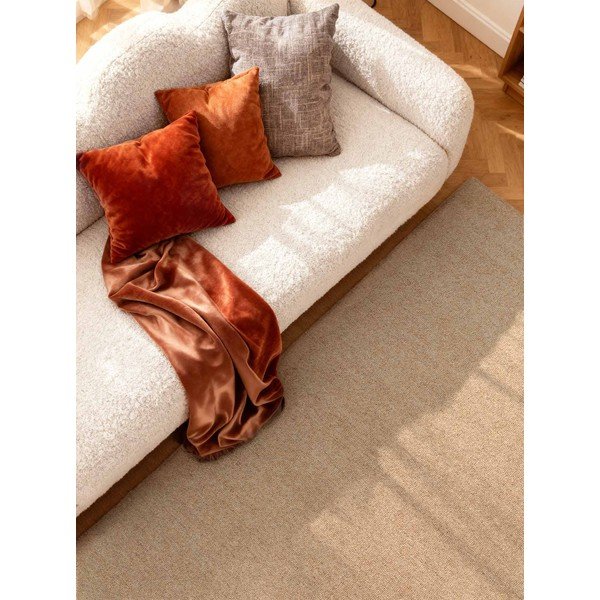 Tappeto di colore naturale in lana tessuto a mano 140x200 cm Puristic Knots – Elle Decoration-image-3