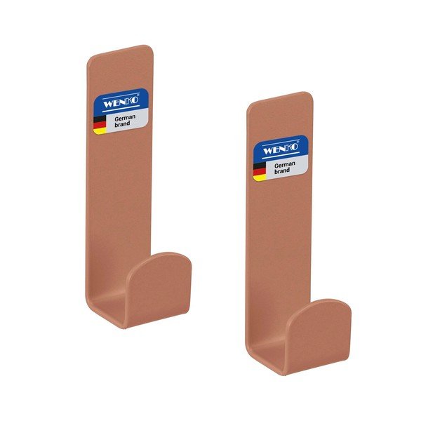 Set di ganci senza foratura marroni in acciaio inox 2 pz Lizan – Wenko-image-3