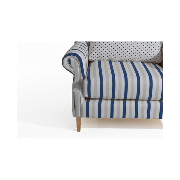 Poltrona a righe blu Harvey - Max Winzer-image-3