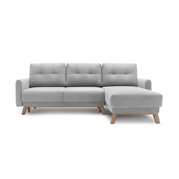 Divano letto grigio Balio, angolo destro - Bobochic Paris