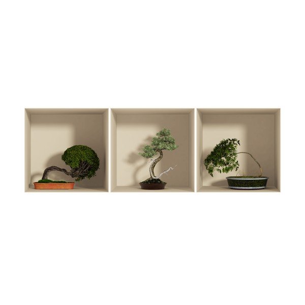 Set di 3 adesivi con effetto 3D Bonsai - Ambiance-image-1