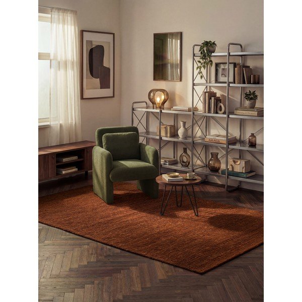 Tappeto marrone in lana tessuto a mano 80x150 cm Bexley Woolwich – Ted Baker-image-1
