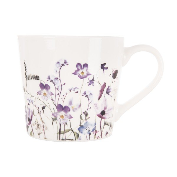 Tazza bianca/viola in porcellana 430 ml Louka – Orion